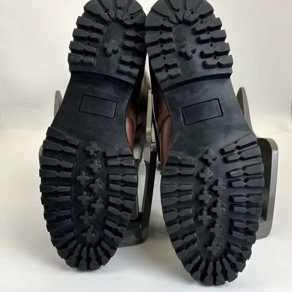 Vintage Tall Riding Boots Women’s Sz 9.5 Brown Leather Equestrian Patina Italian - Picture 9 of 9